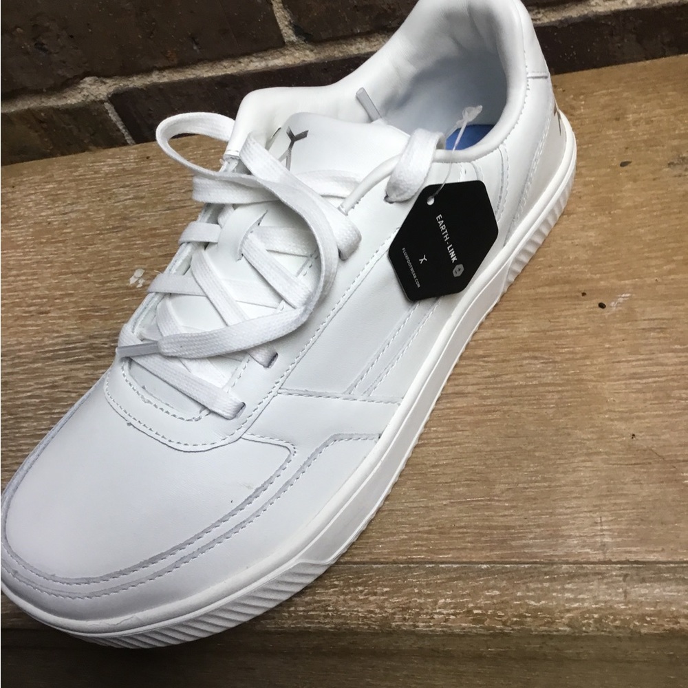 White Low-Top Leather Sneakers woman’s - Picture 5 of 14